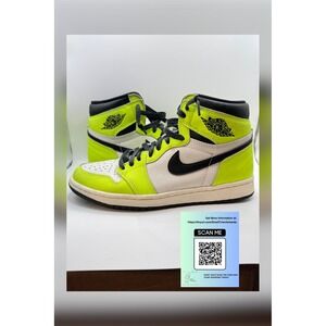Size 8 - Jordan 1 Retro High OG Visionaire Neon Green Black White (555088-702)